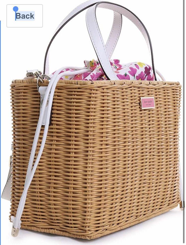 Never Been Used Kate Spade Sam Wicker Satchel Bag, Luxury, Bags