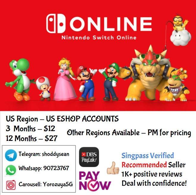 Nintendo Switch Online All Region Available Tickets Vouchers Vouchers On Carousell