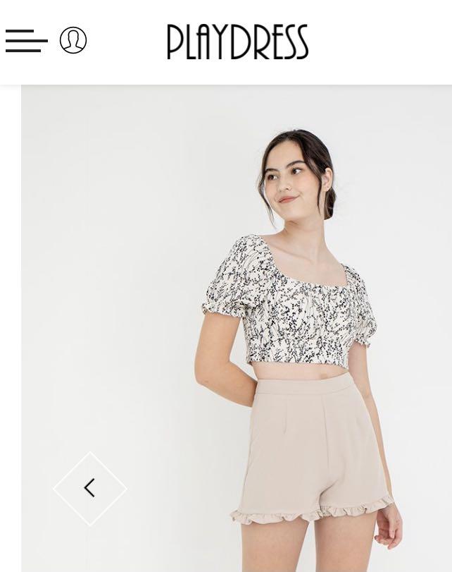 White sale frill shorts