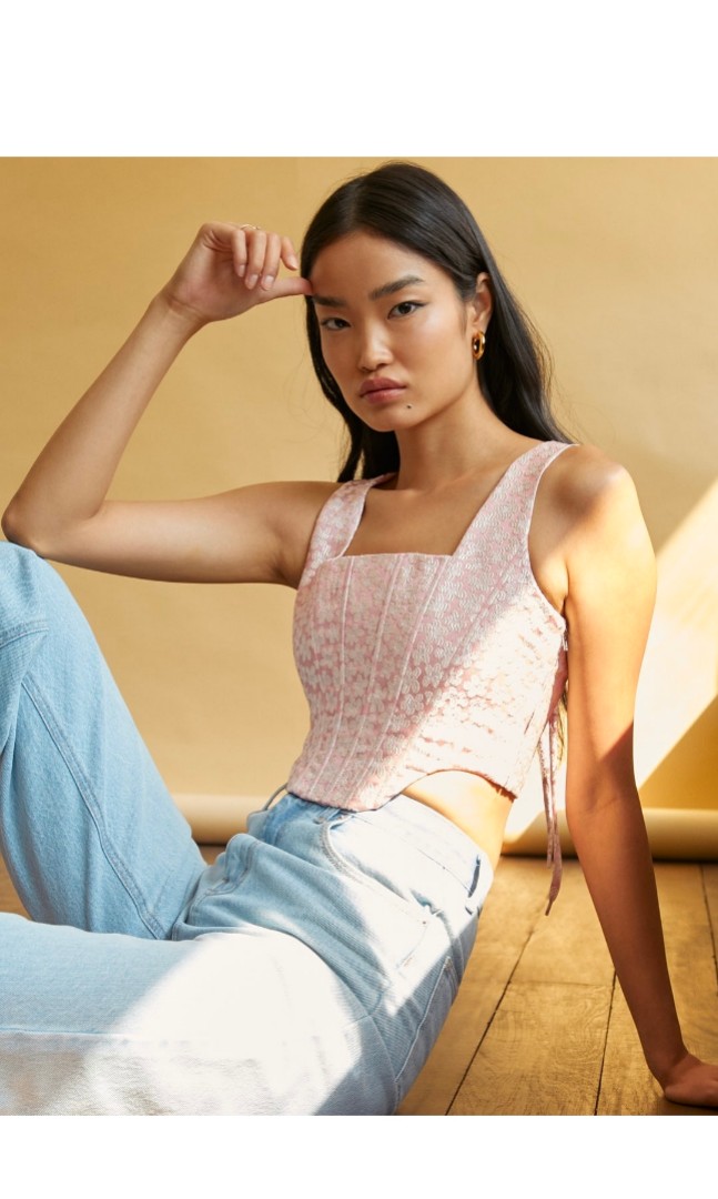 Pomelo Corset Top, Women's Fashion, Tops, Sleeveless on Carousell