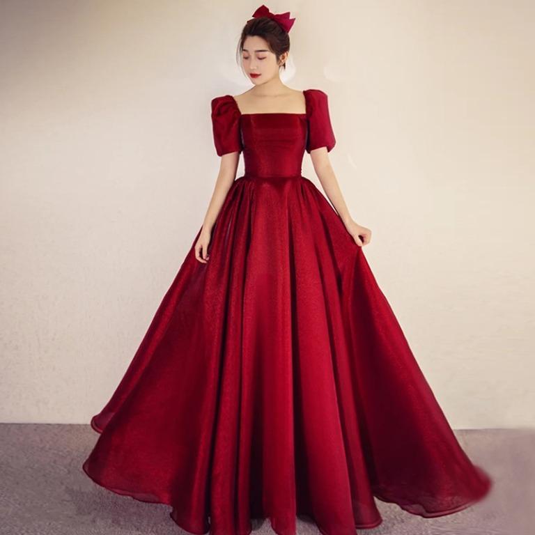 Red princess ball gown clearance