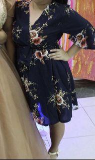 Preloved blue floral Kimono-type Dress