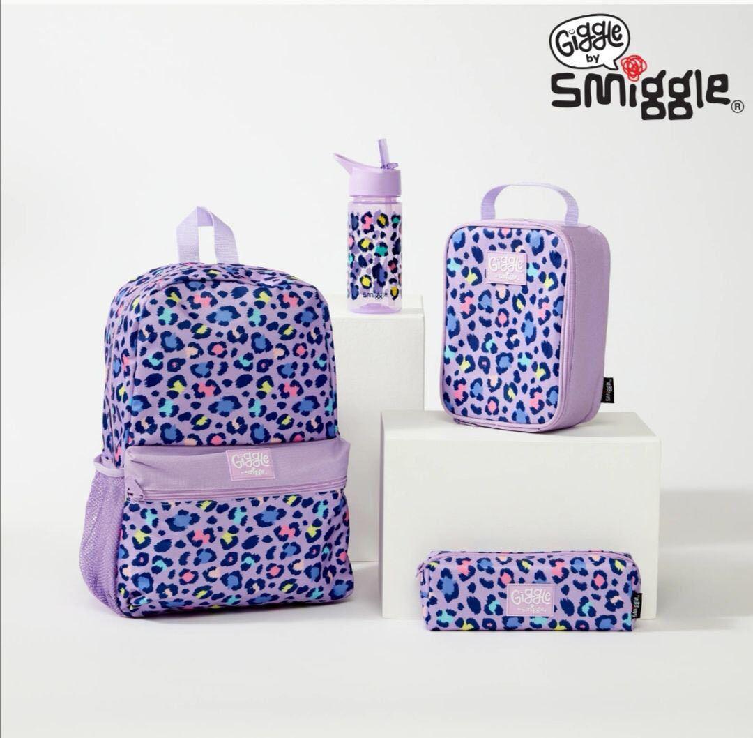 Smiggle Giggle School Backpack Set Backpack Lunchbag Pencil case Bottle
