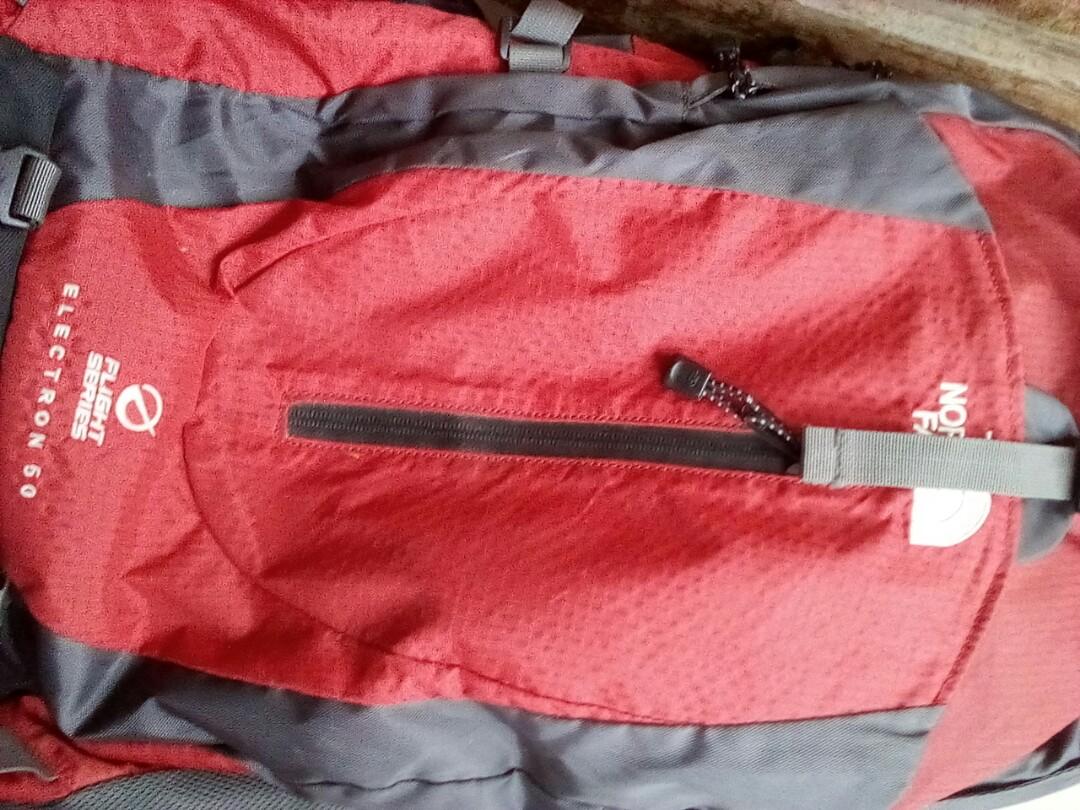 the north face red backpack