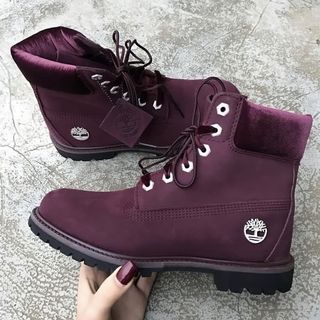 Timberland velvet accent sale boots