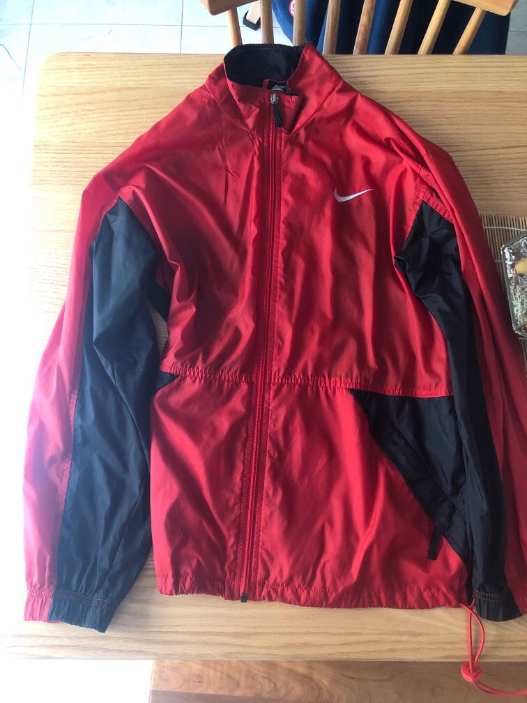 Vintage Nike Lightweight Windbreaker Red Black Men s Fashion