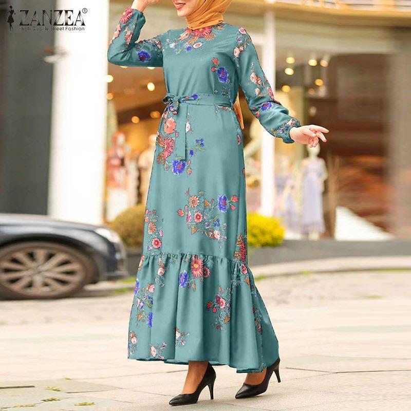 Casual floral long top dresses