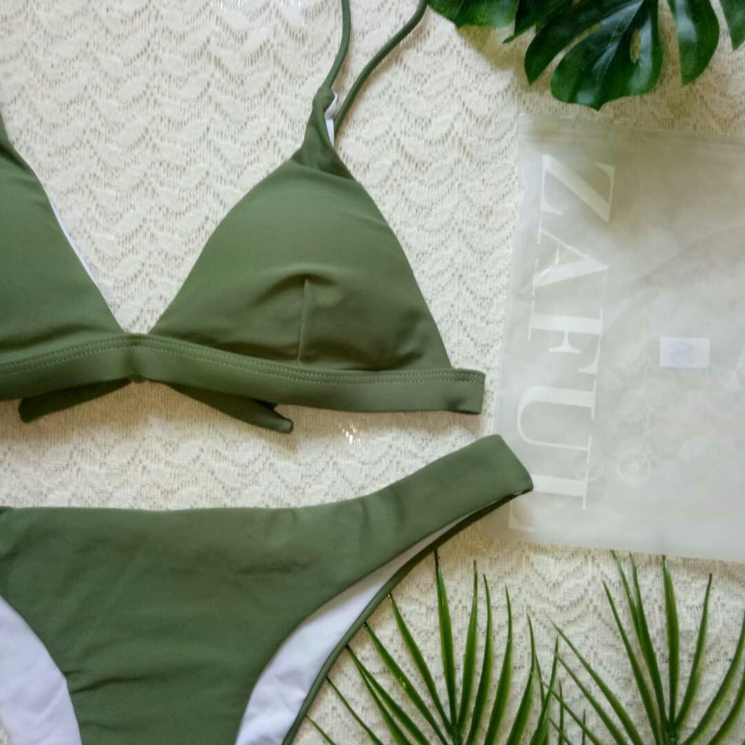Zaful olive green bikini hot sale