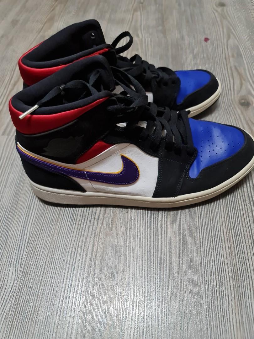 Air Jordan 1 Mid Lakers Top 3 Men S Fashion Footwear Sneakers On Carousell