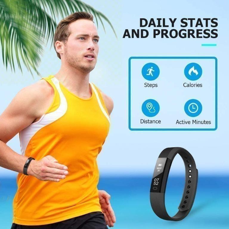 B1013 LETSCOM Fitness Tracker Fitness Tracker Pedometer Watch with Slim Touch Screen and Wristbands Wearable Activity Tracker as Step Counter Sleep
