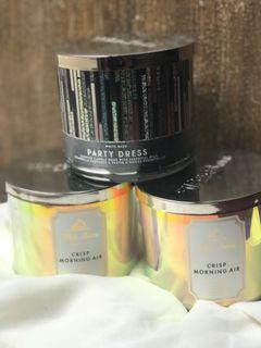 bath and body works white barn candles