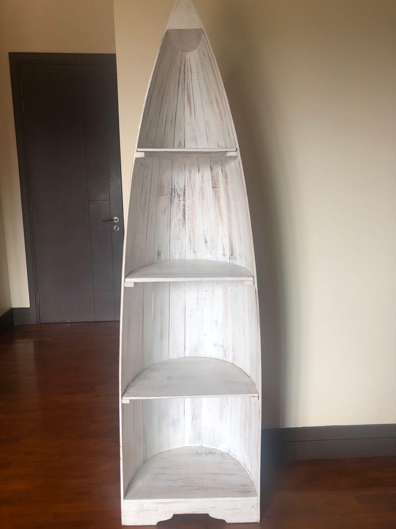 Boat shaped shelving unit bookcasebookshelfdisplay Furniture & Home Living