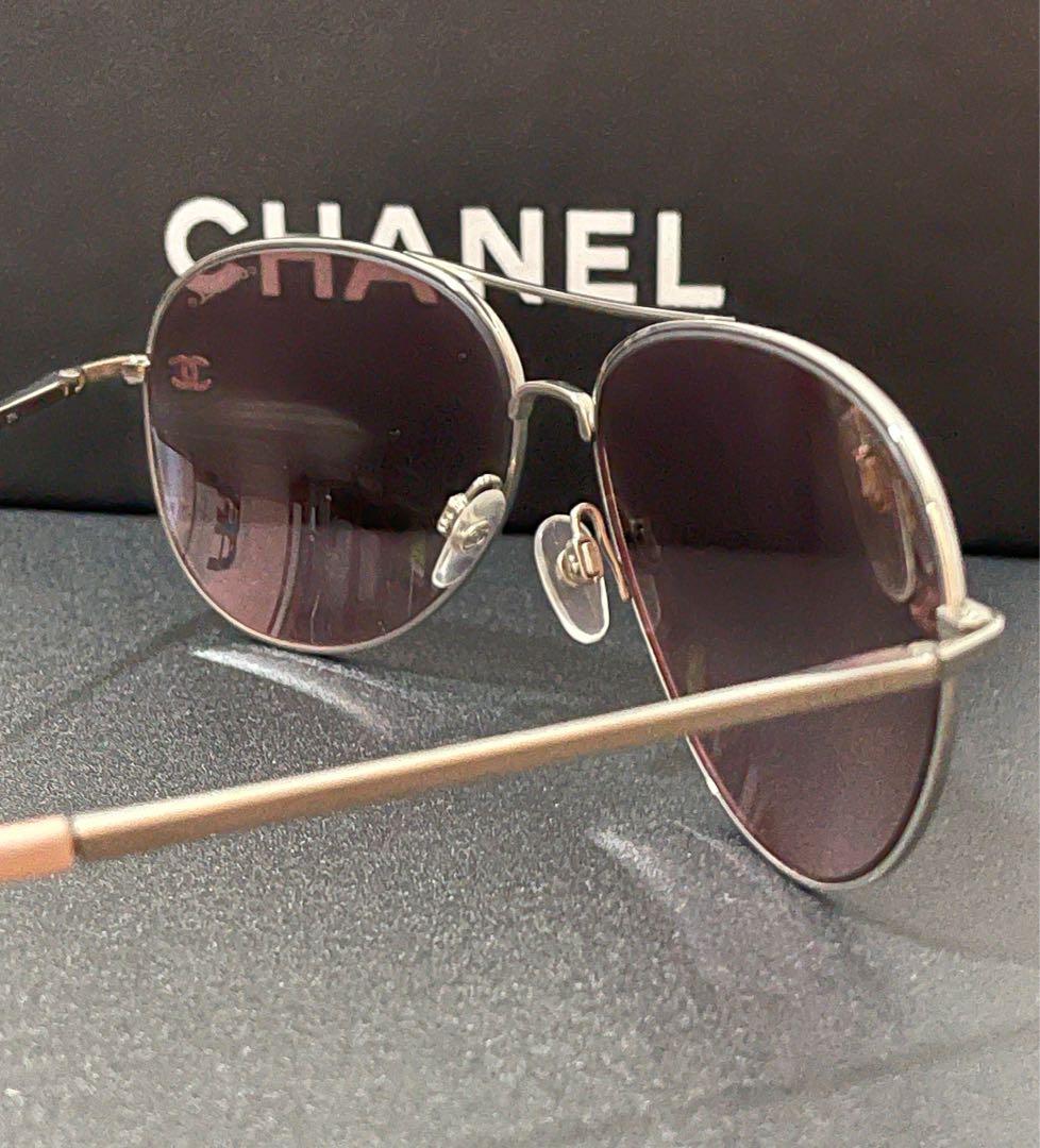 CHANEL PILOT SUNGLASSES FULL SET w RECEIPT, Luxury, Accessories on Carousell