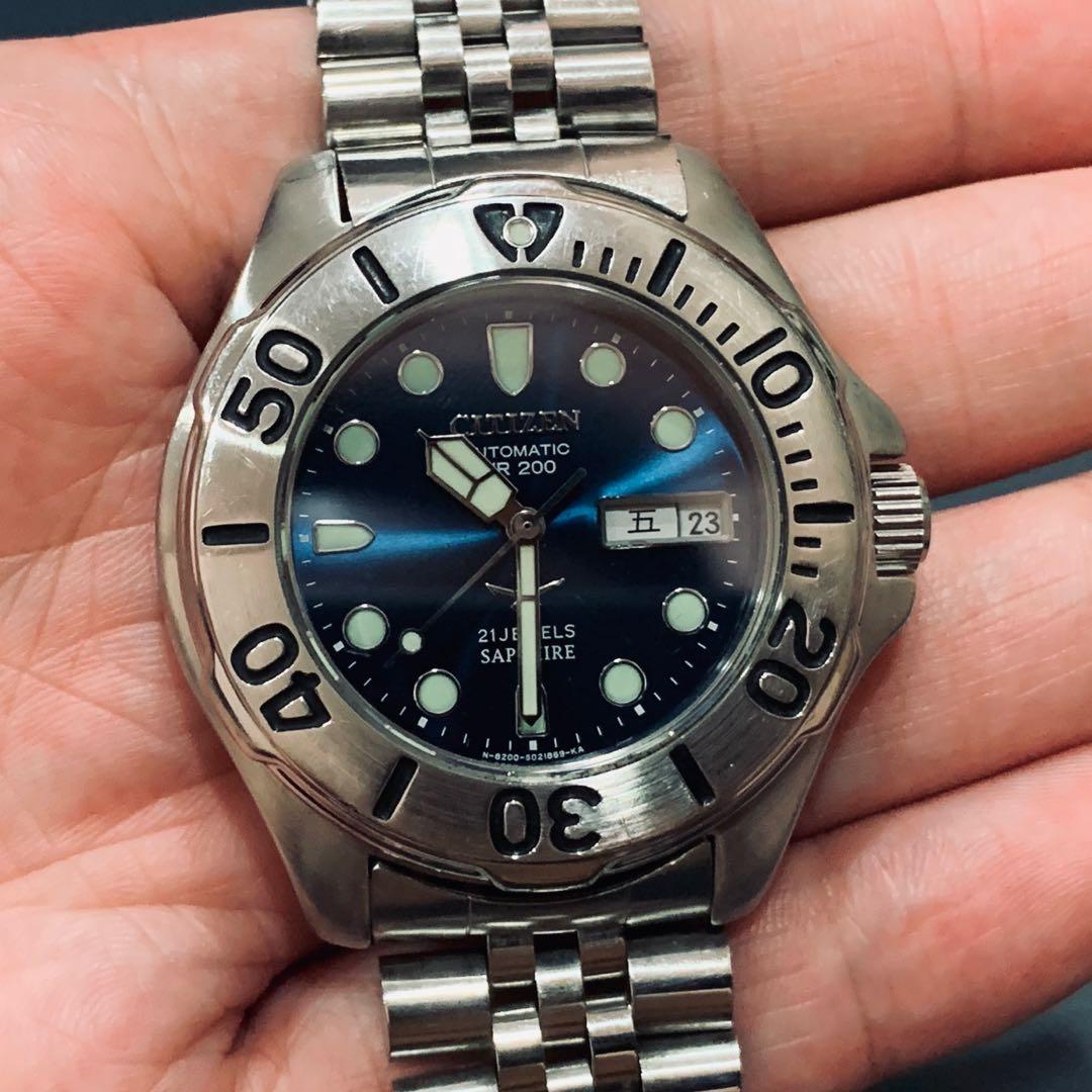 Citizen Vintage Blue Eagle Manual Winding Diver Men Watch Men s