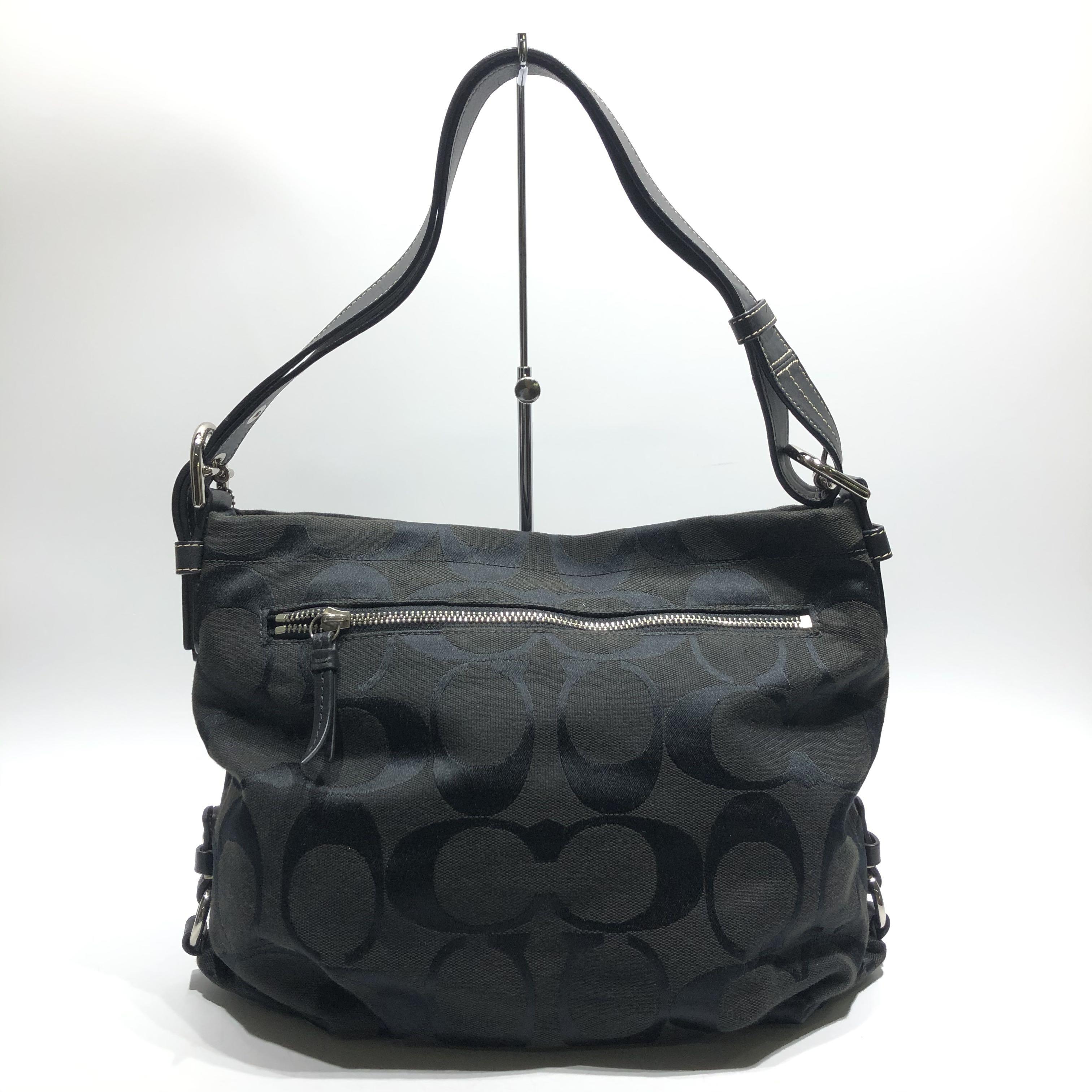 Coach F15067 Black Canvas Shoulder Bag 217007909 Luxury Bags