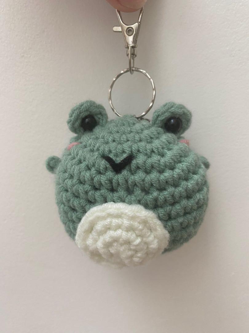 Crochet Frog Keychain Hobbies Toys Stationery Craft
