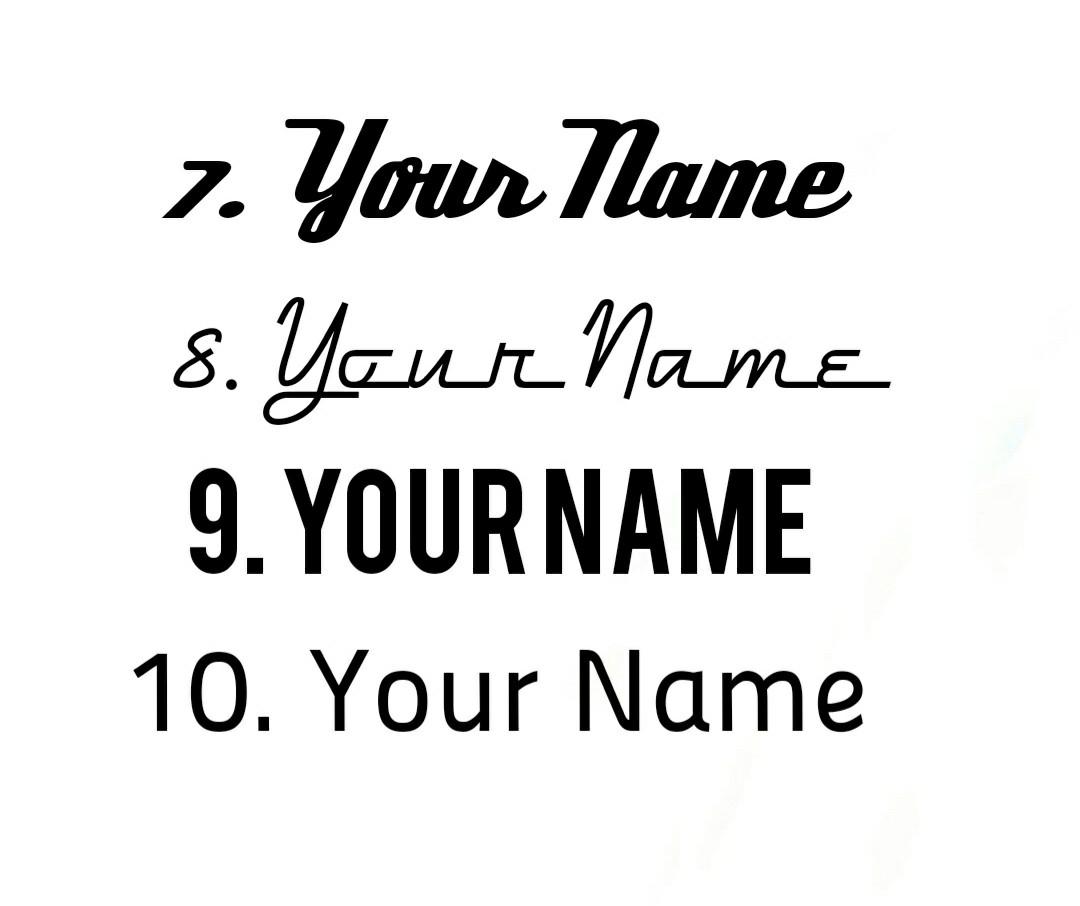 Custom name decals vinyl stickers customised, Hobbies & Toys