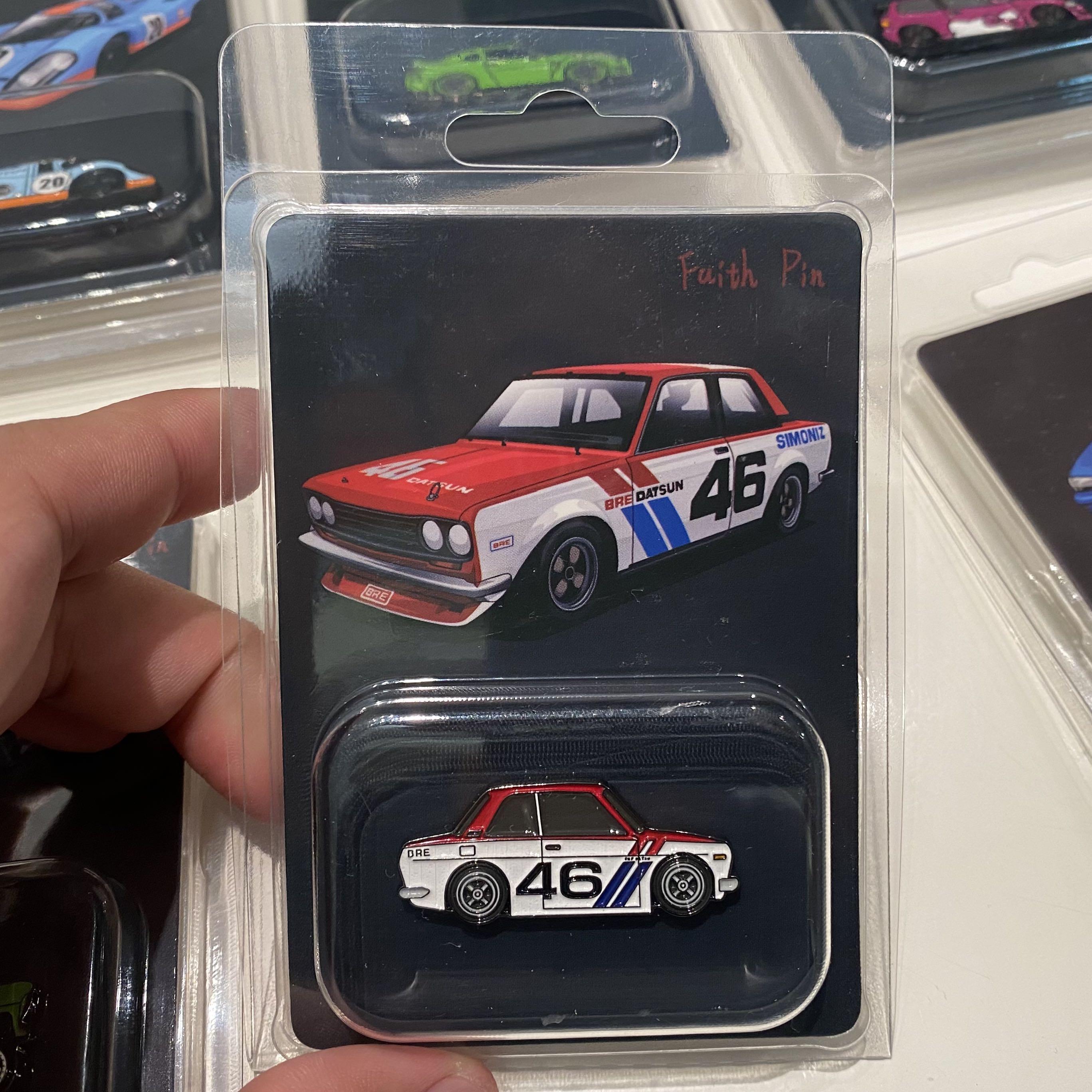 Datsun 510 BRE HotWheels / Hot Wheels Pin, Hobbies & Toys, Toys & Games