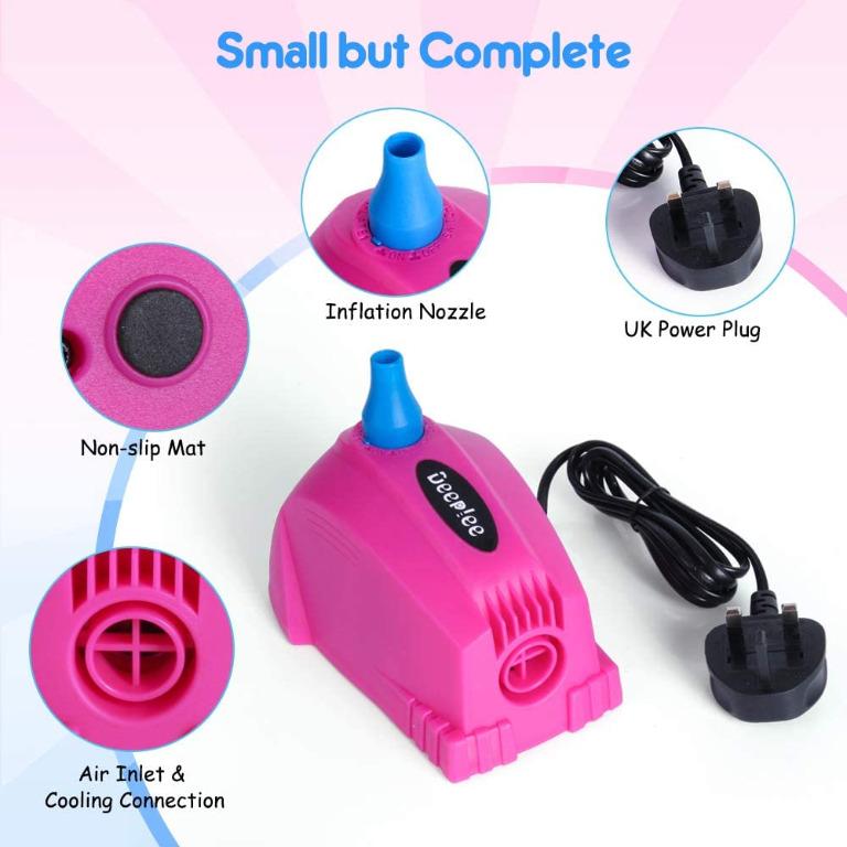 Deeplee Balloon Pump Mini Electric Balloon Pump 300W Quick Inflator Blower Portable Air Pump for Party Wedding Birthday and Festival Decoration Furniture Home Living Gardening Hose and Watering Device...
