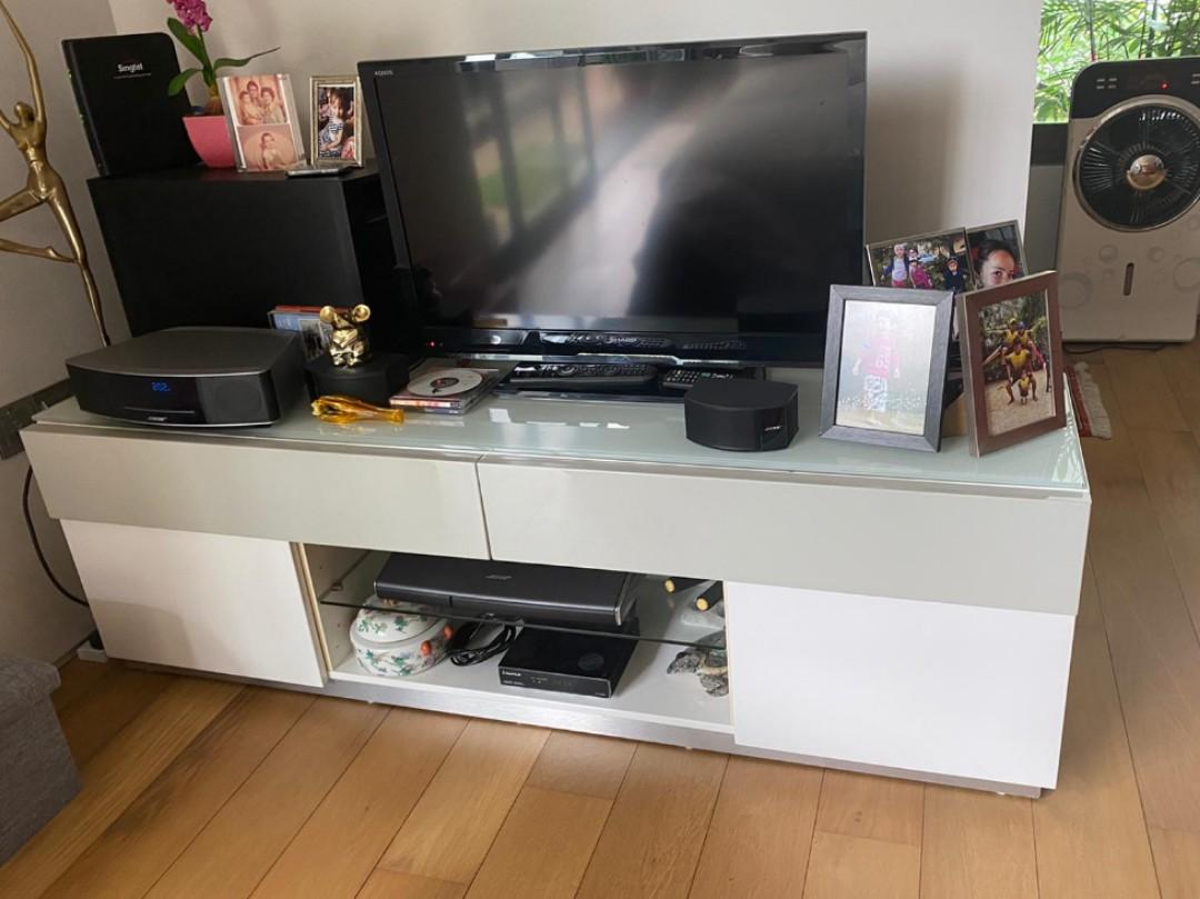 Designer TV Console with Storage, Furniture & Home Living, Furniture