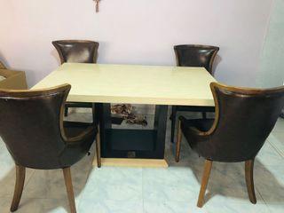 Dining table and 4 chairs