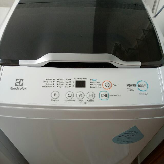 ELECTROLUX 7.5KG TOP LOAD WASHING MACHINE, Furniture & Home Living