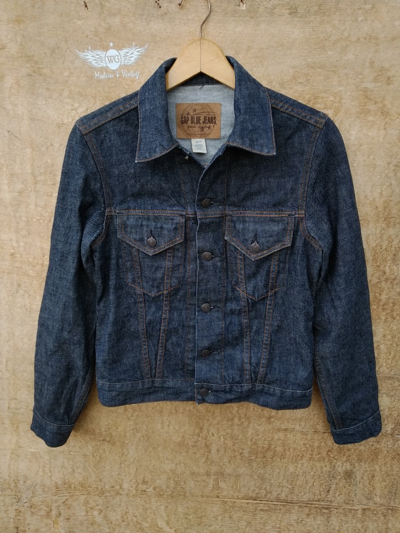 Gap Raw Denim Jacket not levis, Fesyen 