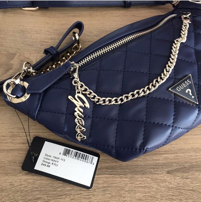 guess navy bag