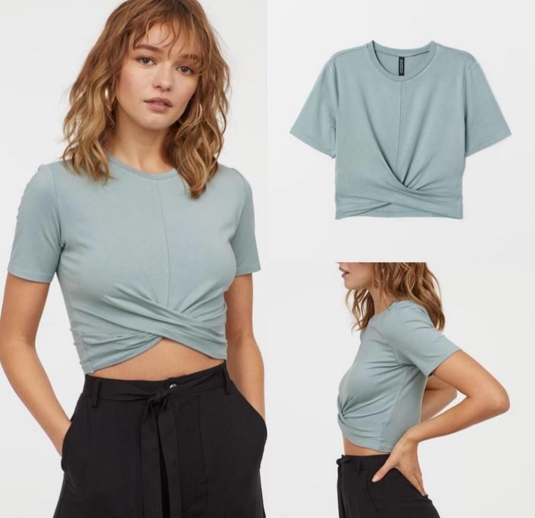 H&m twist 2025 crop top