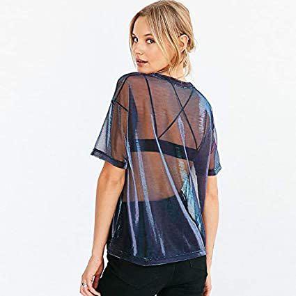 H&m shimmering mesh top outlet
