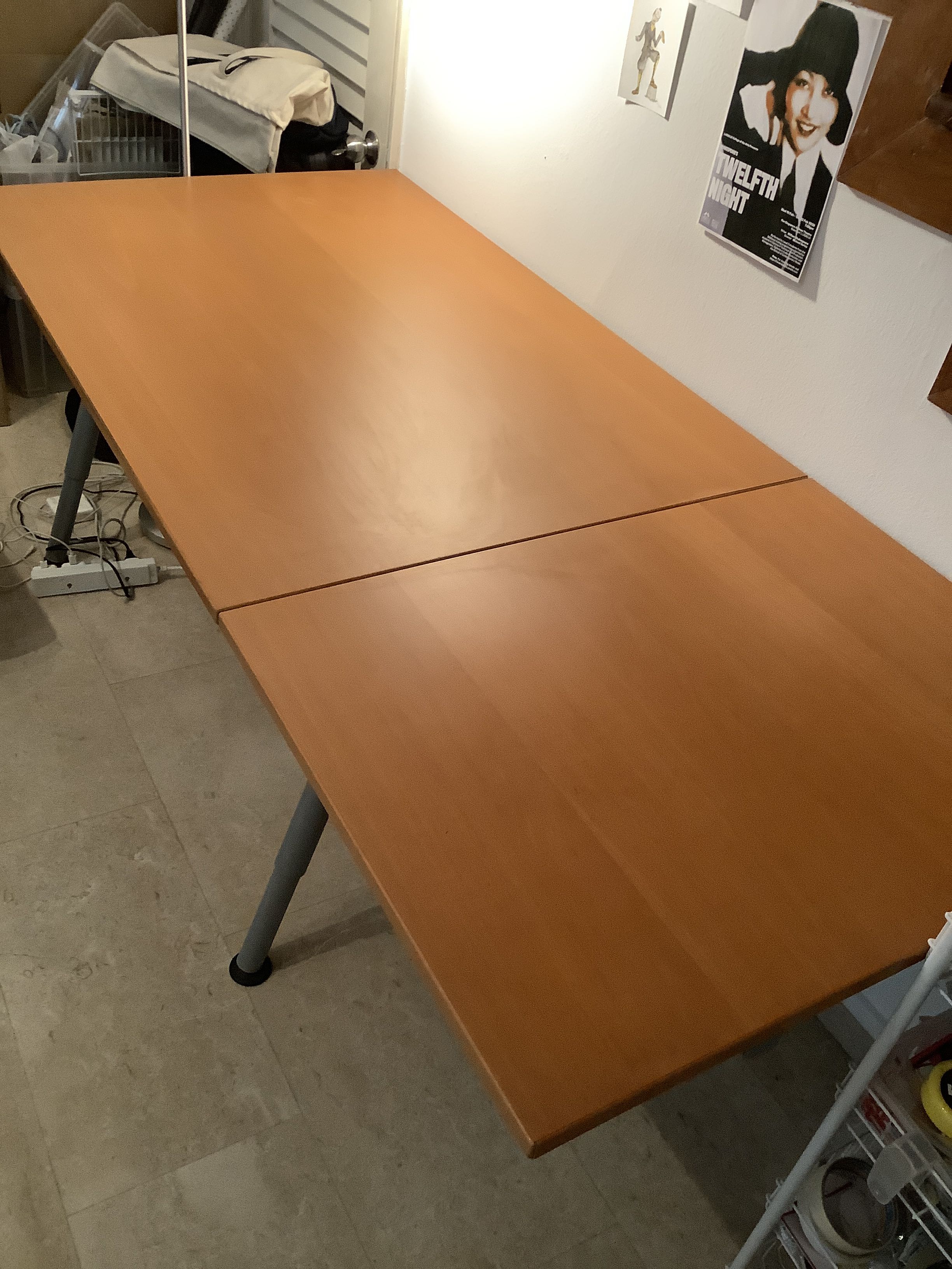 IKEA Galant desk with extension and adjustable legs, Furniture & Home