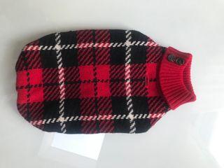Knitted Red turtle neck button sweater