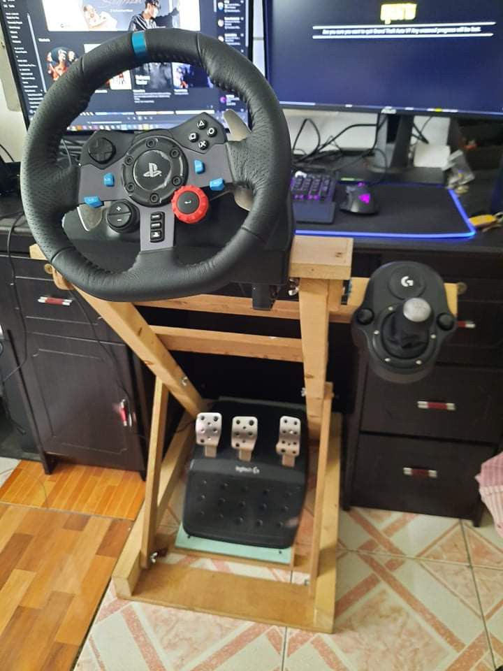 My DIY G29 Wheel stand, with adjustable pretty much everything! :  r/simracing