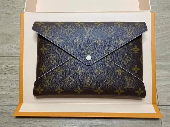 LV Kirigami Pochette (Category: Luxury Bags & Wallets) located in Manila. Submitted by bagislifeshop (Listing ID 1083269370, Image 2). Description: Brand new classic Monogram Canvas Pink colour flash details Gold tone hardware Largest size, can use as clutch.