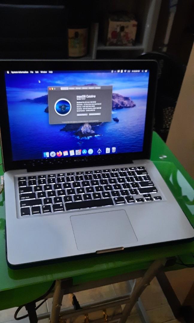 MacBook Pro Laptop (Category: Laptops & Notebooks) located in Quezon City. Submitted by luxoticforless (Listing ID 1083364711, Image 3). Description: Macbook Pro 13 Inch, Mid 2012 (Unit and charger and case) with FREE mouse and keyboard cover 500 GB HDD 2.5 GHz Dual-core Inter Core i5 8 GB 1600 MHz DDR3 macOS Catalina 516 Battery cycle count No issues. No scratches/dents. Only used for Office Apps PM for sure buyer. LP 20K Location: Quezon City.