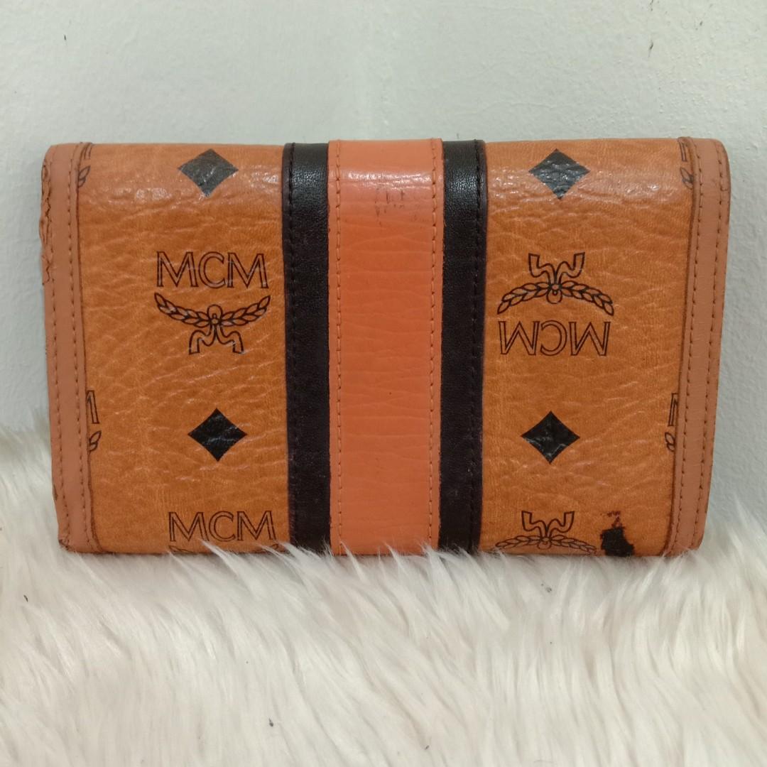 Authentic MCM Cognac Long Wallet, Luxury, Bags & Wallets on Carousell