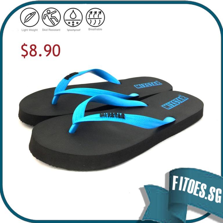 Mixstar Rubber Slippers Black Blue Men s Fashion Footwear Flipflops and Slides on Carousell