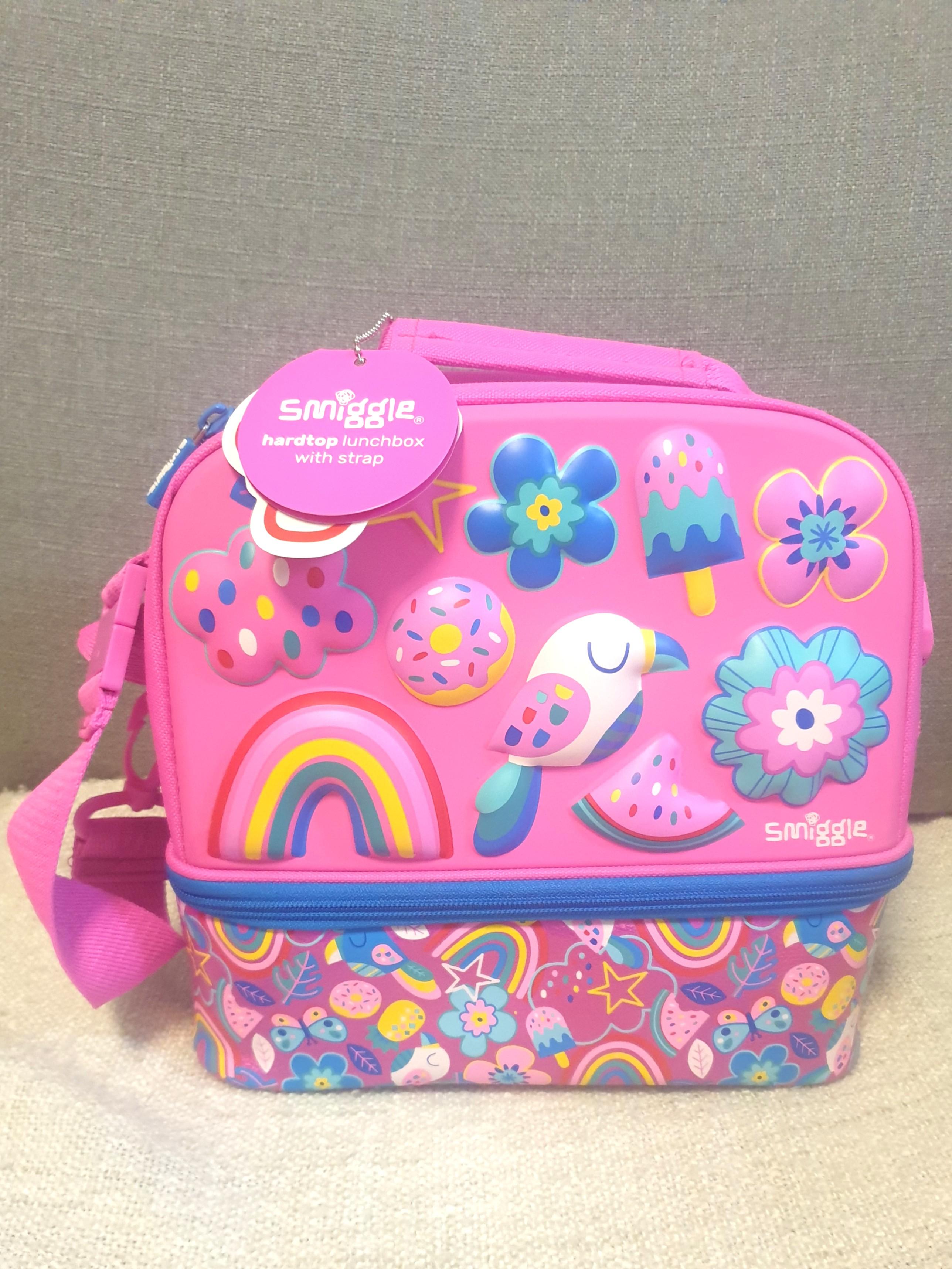 [NEW] SMIGGLE hardtop thermal lunch box bag with strap., Babies & Kids