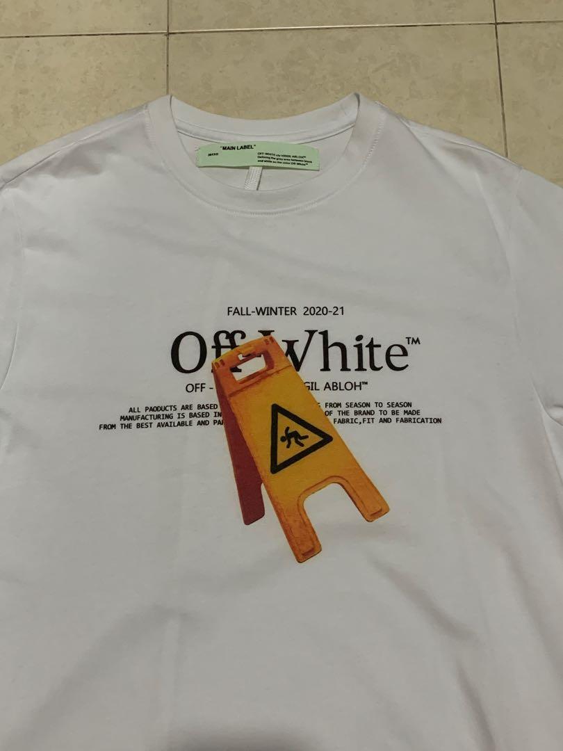 off white caution shirt