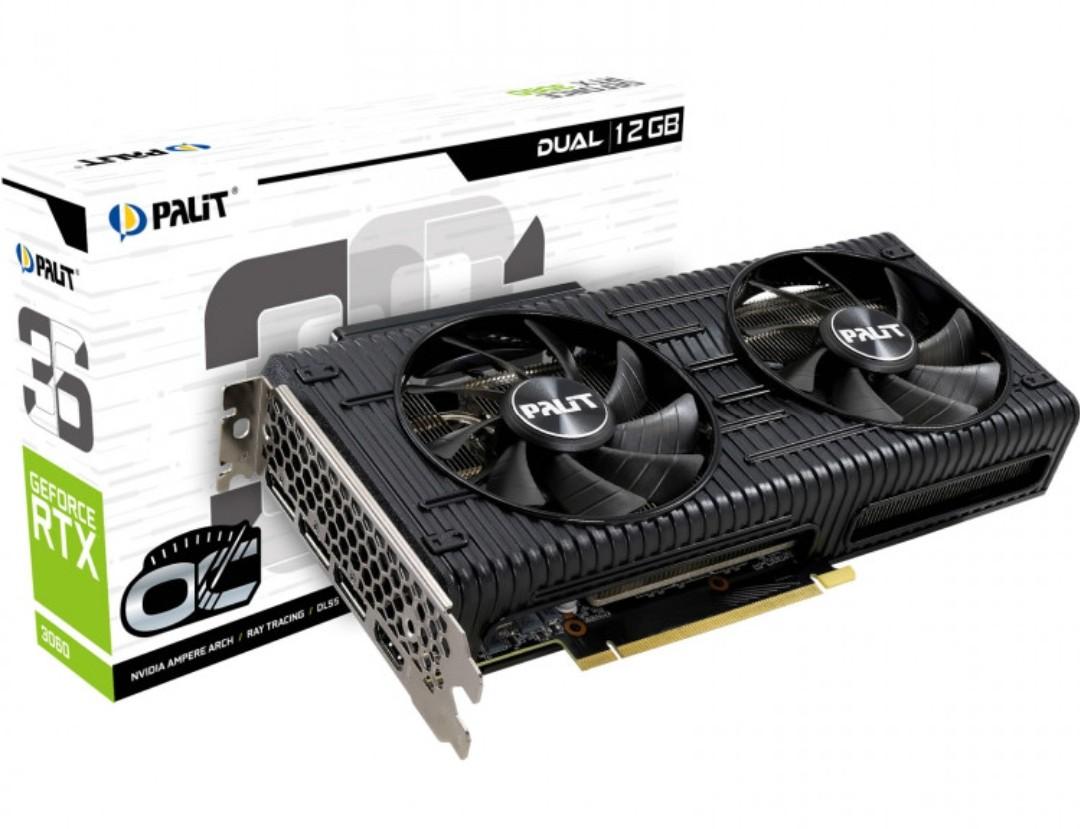 PALIT RTX 3060 DUAL FAN 12GB, Computers & Tech, Parts ショッピング人気 (中古)Palit 非LHR 12G RTX3060 PCパーツ