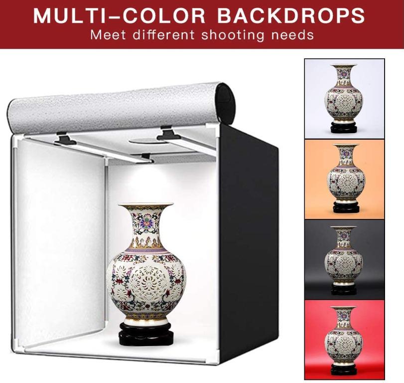 Photo Box, SAMTIAN Photo Light Box 32x32x32 Inches 126 LED Light Photo