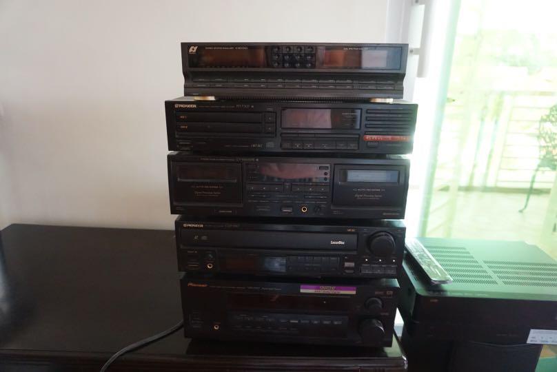 ORIGINAL PIONEER COMPONENT FOR SALE (5 pcs.set) (Category: Soundbars, Speakers & Amplifiers) located in Tarlac. Submitted by cjtin27 (Listing ID 1083312921, Image 2). Description: ORIGINAL PIONEER COMPONENT FOR SALE (5 pcs.set) For sale for only ₱32,000 -GOOD AS NEW 10/10 -in very good condition -Working excellently -Good and High-Quality -No history of repair -hindi masyadong nagamif naka display lang sa bahay •Pioneer audio/video multi-channel 