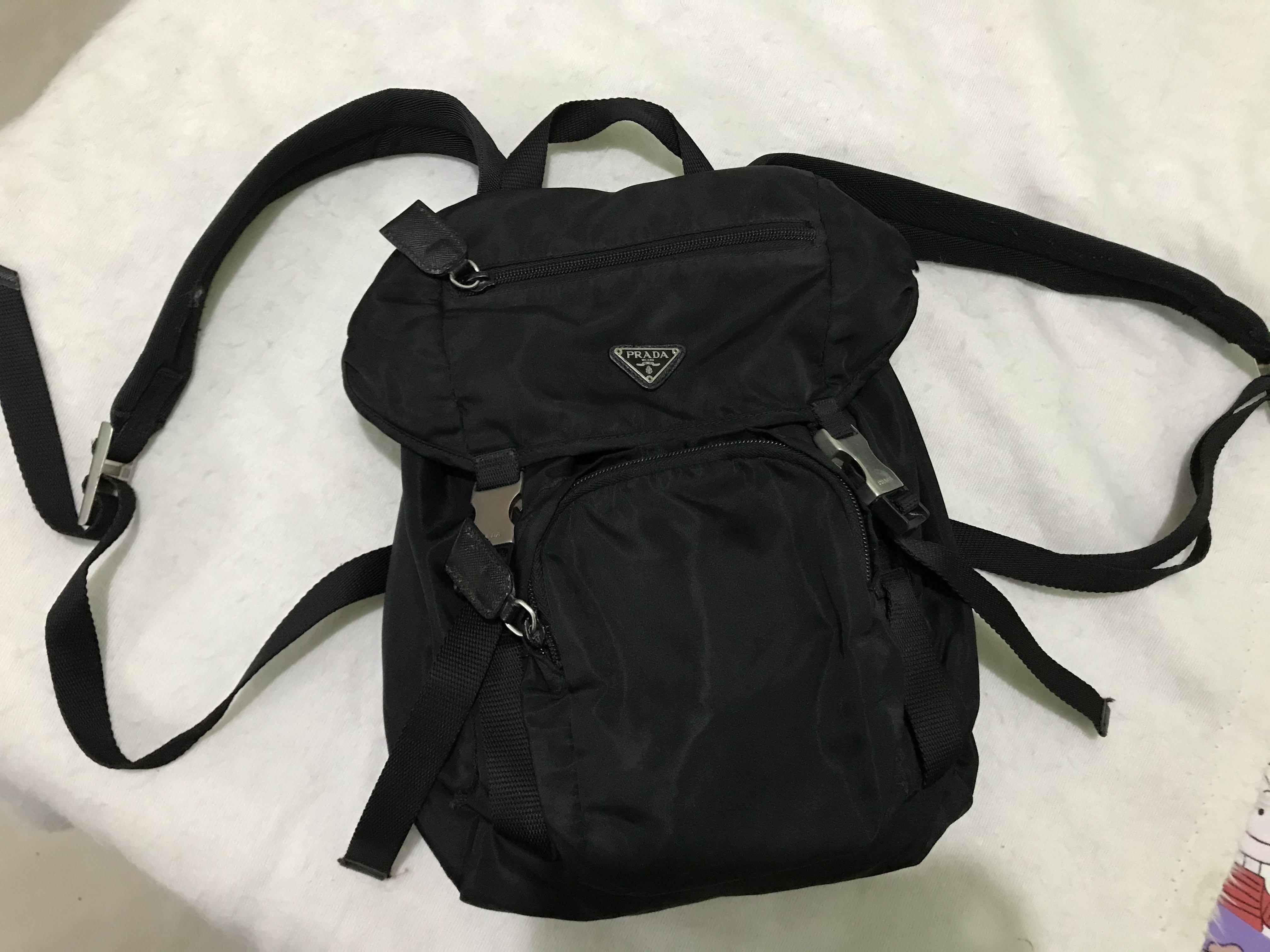 Prada backpack small authentic orig, Women's Fashion, Bags & Wallets,  Backpacks on Carousell