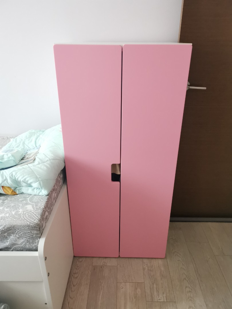 Ikea stuva wardrobe pink sales