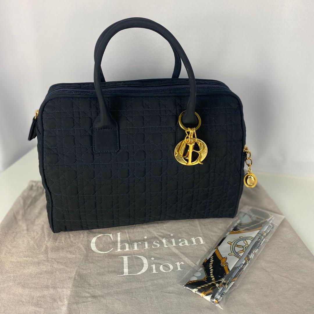 Preloved Vintage Christian Dior Cannage Boston Bag, Women's 