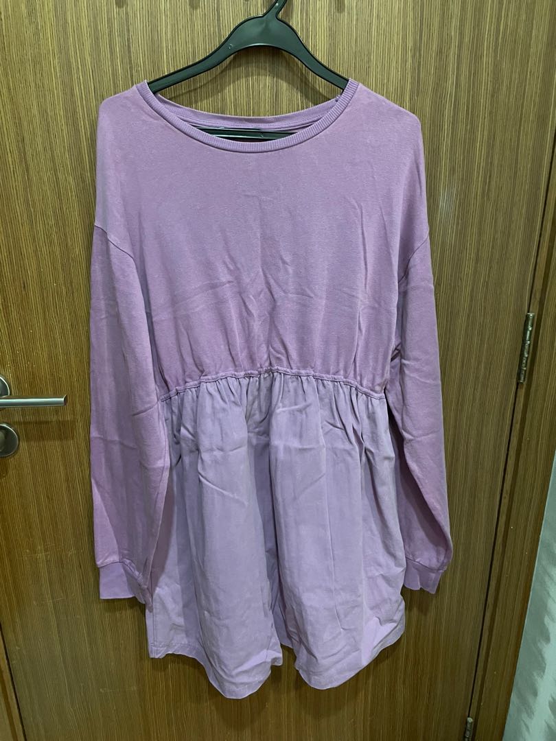 Purple babydoll dress (ZARA), Women's Fashion, Dresses & Sets, Dresses