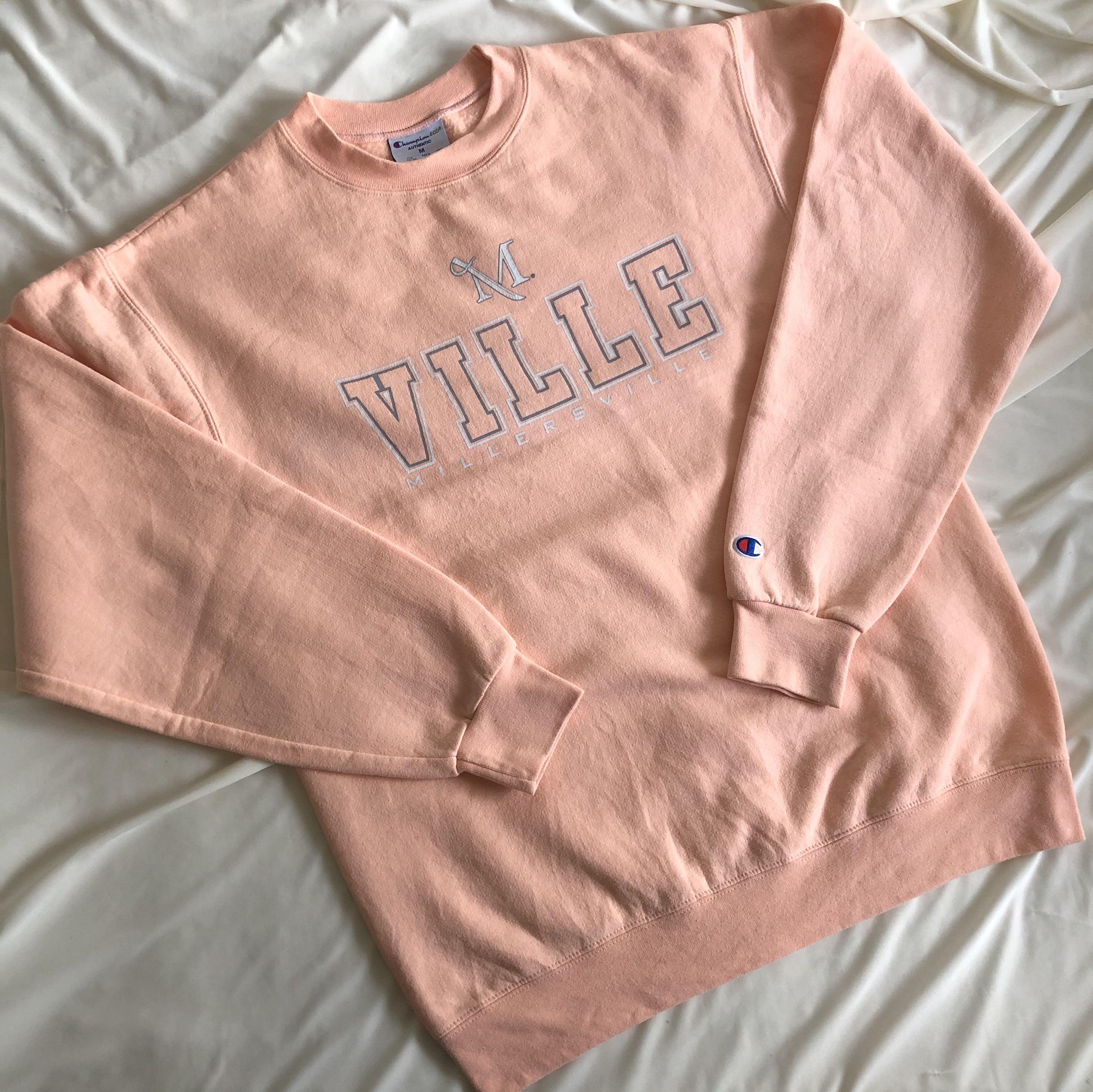 Champion sweater peach shop sweater