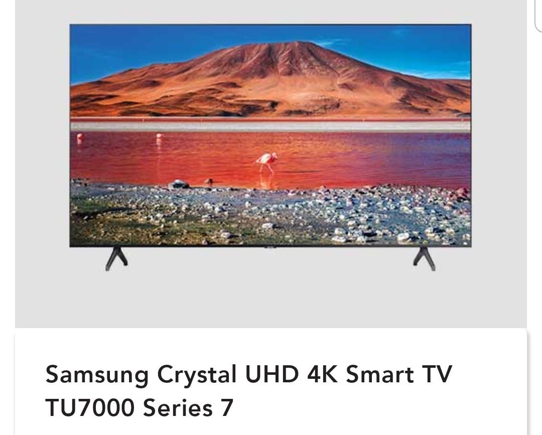 50" Samsung Crystal UHD 4K Smart TV TU7000 Series 7, TV & Home ...