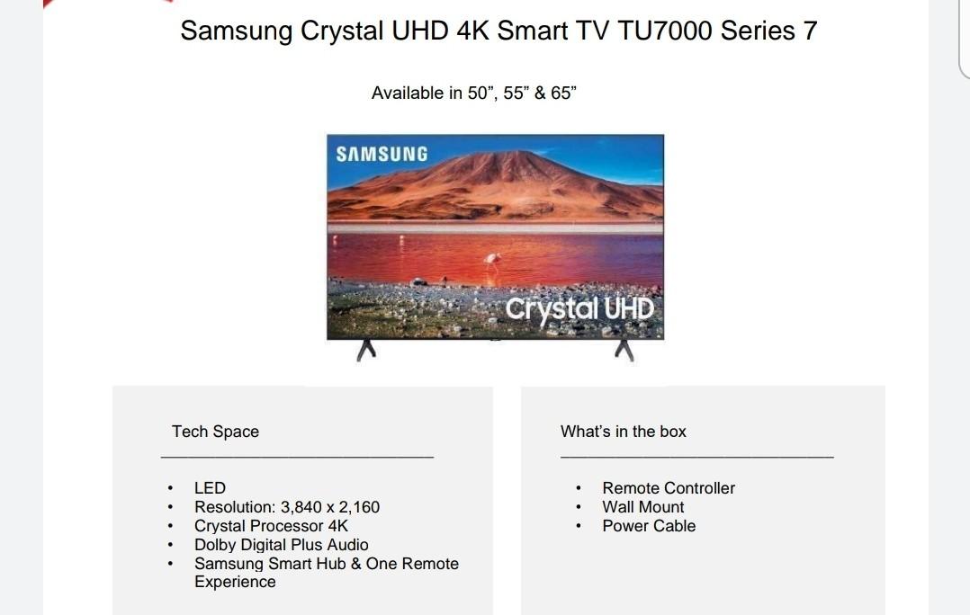 39++ Samsung 50 inch crystal uhd 4k smart tv tu7000 information