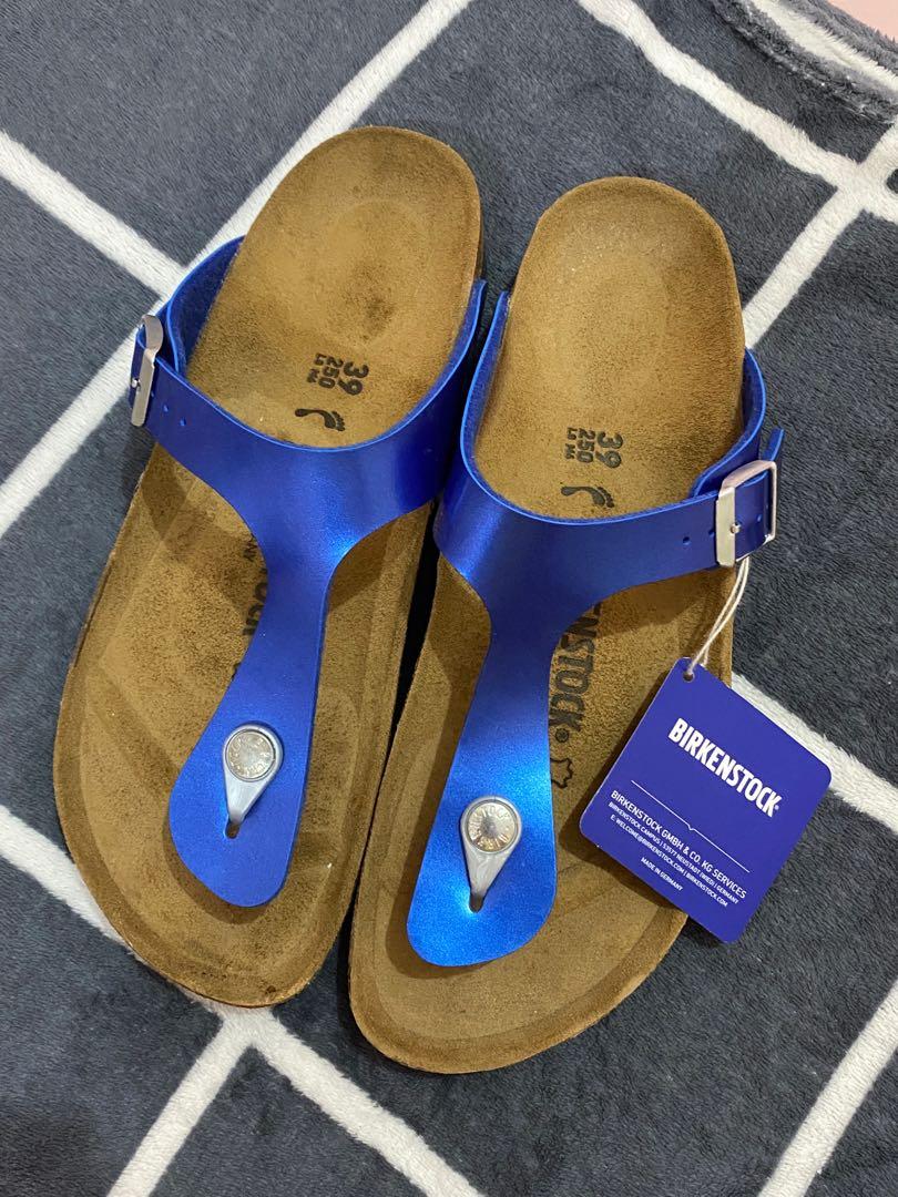 Sandal Birkenstock Gizeh Electric Metallic Ocean Size 39